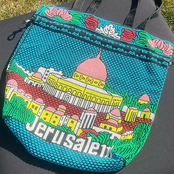 Al-Aqsa Mosque Vintage Beaded Bag - Picture 2 of 6